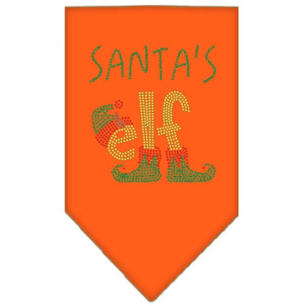 Mirage Pet Products Santas Elf Rhinestone BandanaOrange Small 67-100 SMOR